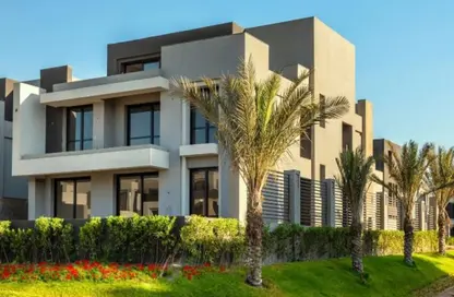 Twin House - 4 Bedrooms - 5 Bathrooms for sale in Al Patio 1 - North Investors Area - New Cairo City - Cairo