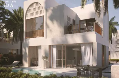 Chalet - 2 Bedrooms - 2 Bathrooms for sale in Ramla Lakeside - Qesm Ad Dabaah - North Coast