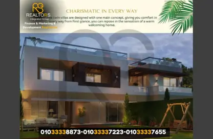 Twin House - 4 Bedrooms - 3 Bathrooms for sale in Upville - Cairo Alexandria Desert Road - 6 October City - Giza