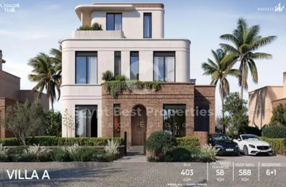 Townhouse - 3 Bedrooms - 4 Bathrooms for sale in Crescent Walk - 5th Settlement Compounds - The 5th Settlement - New Cairo City - Cairo