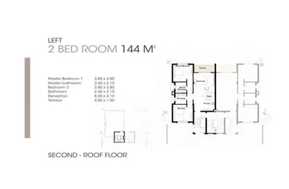 سطح - 2 غرف نوم - 2 حمامات للبيع في جايا - راس الحكمة - الساحل الشمالي