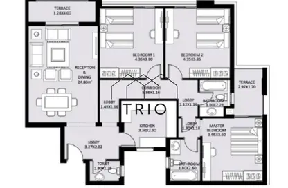 شقة - 3 غرف نوم - 3 حمامات للبيع في جايد ريزيدنس - كمبوندات التجمع الخامس - التجمع الخامس - مدينة القاهرة الجديدة - القاهرة