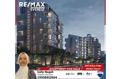 شقة - 2 غرف نوم - 3 حمامات للبيع في 205 اركان بالم - كمبوندات الشيخ زايد - الشيخ زايد - الجيزة