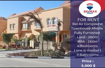 Townhouse - 5 Bedrooms - 5 Bathrooms for rent in Bel Air Villas - Sheikh Zayed Compounds - Sheikh Zayed City - Giza
