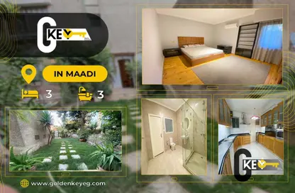Apartment - 3 Bedrooms - 3 Bathrooms for rent in Degla Square - Degla - Hay El Maadi - Cairo