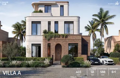 Villa - 4 Bedrooms - 5 Bathrooms for sale in Crescent Walk - 5th Settlement Compounds - The 5th Settlement - New Cairo City - Cairo