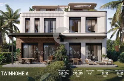 Villa - 3 Bedrooms - 3 Bathrooms for sale in Crescent Walk - 5th Settlement Compounds - The 5th Settlement - New Cairo City - Cairo