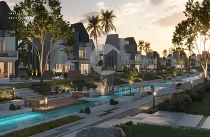 Twin House - 4 Bedrooms - 4 Bathrooms for sale in Rivers - New Zayed City - Sheikh Zayed City - Giza