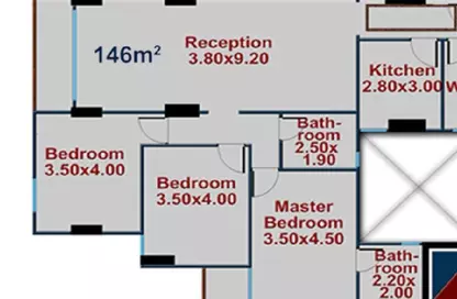 شقة - 3 غرف نوم - 3 حمامات للبيع في كوبرى 14 مايو - سموحة - حي شرق - الاسكندرية