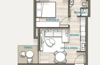 Chalet - 1 Bedroom - 1 Bathroom for sale in South Med - Qesm Ad Dabaah - North Coast