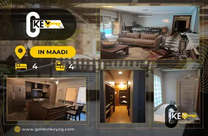 Apartment - 4 Bedrooms - 4 Bathrooms for rent in Sarayat Al Maadi - Hay El Maadi - Cairo