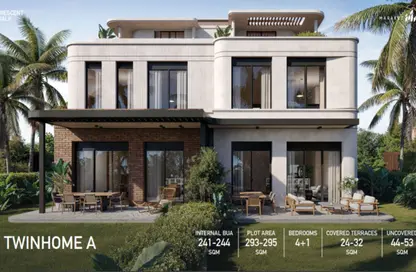 Twin House - 5 Bedrooms - 6 Bathrooms for sale in Crescent Walk - 5th Settlement Compounds - The 5th Settlement - New Cairo City - Cairo