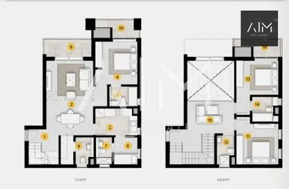 Duplex - 3 Bedrooms - 3 Bathrooms for sale in Zed Towers - Sheikh Zayed Compounds - Sheikh Zayed City - Giza
