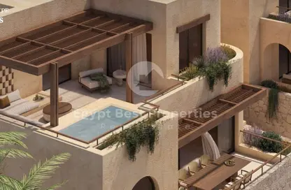شاليه - 2 غرف نوم - 2 حمامات للبيع في هاسيندا حنيش - قسم مرسي مطروح - الساحل الشمالي