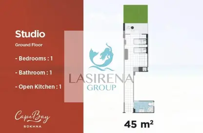 Chalet - Studio - 1 Bathroom for sale in Cape Bay Sokhna - Al Ain Al Sokhna - Suez Chalet - Studio - 1 Bathroom for sale in Cape Bay Sokhna - Al Ain Al Sokhna - Suez