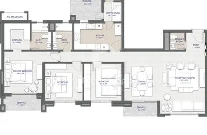 شقة - 3 غرف نوم - 4 حمامات للبيع في سيتي جيت - كمبوندات التجمع الخامس - التجمع الخامس - مدينة القاهرة الجديدة - القاهرة