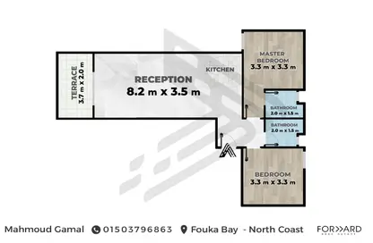 Chalet - 2 Bedrooms - 2 Bathrooms for sale in Fouka Bay - Qesm Marsa Matrouh - North Coast