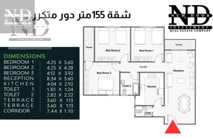 شقة - 3 غرف نوم - 2 حمامات للبيع في ريفالى - كمبوندات التجمع الخامس - التجمع الخامس - مدينة القاهرة الجديدة - القاهرة