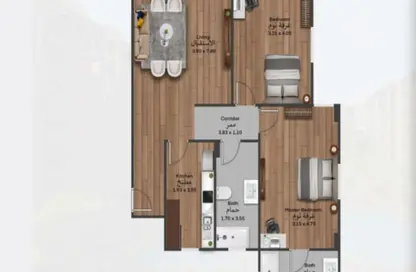 شقة - 2 غرف نوم - 2 حمامات للبيع في شارع دكتور كمال حمدي - الحي الرابع - مدينة 6 أكتوبر - الجيزة