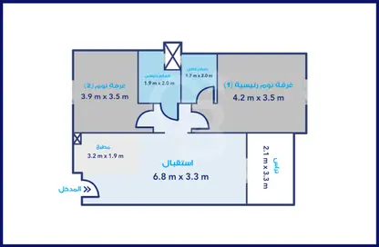 شاليه - 2 غرف نوم - 2 حمامات للبيع في جولف بورتو مارينا - العلمين - الساحل الشمالي