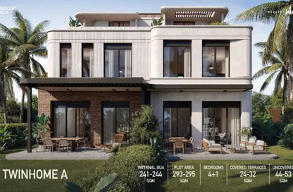 Villa - 4 Bedrooms - 4 Bathrooms for sale in Crescent Walk - 5th Settlement Compounds - The 5th Settlement - New Cairo City - Cairo