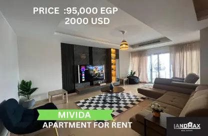Apartment - 3 Bedrooms - 3 Bathrooms for rent in Mivida - 5th Settlement Compounds - The 5th Settlement - New Cairo City - Cairo