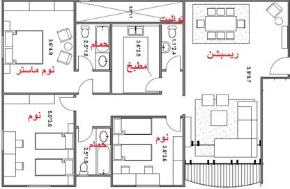 شقة - 3 غرف نوم - 3 حمامات للبيع في حي النادي - مدينة الشروق - القاهرة
