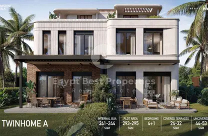 Townhouse - 3 Bedrooms - 4 Bathrooms for sale in Crescent Walk - 5th Settlement Compounds - The 5th Settlement - New Cairo City - Cairo