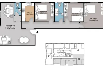 Apartment - 3 Bedrooms - 3 Bathrooms for sale in Bait Alwatan - The 5th Settlement - New Cairo City - Cairo