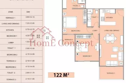 Apartment - 2 Bedrooms - 2 Bathrooms for sale in Boyot Compound - New Mansoura - Al Daqahlya