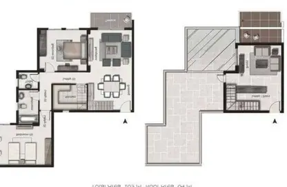 (بنتهاوس  (روف - 2 غرف نوم - 2 حمامات للبيع في جاليريا  مون فالى - المستثمرين الجنوبية - مدينة القاهرة الجديدة - القاهرة