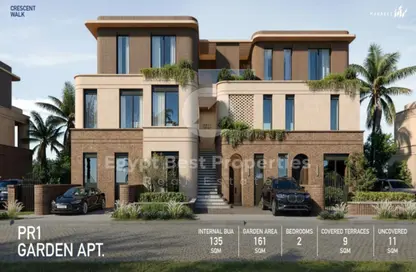 Apartment - 1 Bedroom - 1 Bathroom for sale in Crescent Walk - 5th Settlement Compounds - The 5th Settlement - New Cairo City - Cairo