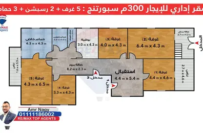 Office Space - Studio - 3 Bathrooms for rent in Sporting - Hay Sharq - Alexandria