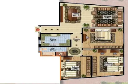 شقة - 3 غرف نوم - 1 حمام للبيع في المنطقة الثامنة - مدينة الشروق - القاهرة