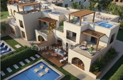 Townhouse - 3 Bedrooms - 4 Bathrooms for sale in Makadi Heights - Makadi Orascom Resort - Makadi - Hurghada - Red Sea