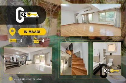 Apartment - 4 Bedrooms - 4 Bathrooms for rent in Sarayat Al Maadi - Hay El Maadi - Cairo