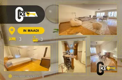 Apartment - 3 Bedrooms - 3 Bathrooms for rent in Sarayat Al Maadi - Hay El Maadi - Cairo