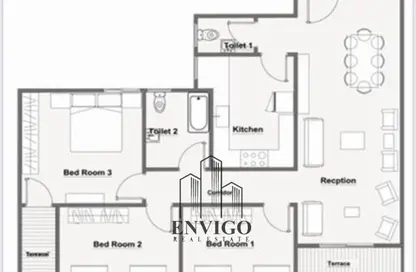 Apartment - 3 Bedrooms - 2 Bathrooms for sale in Al Andalus District - New Cairo City - Cairo