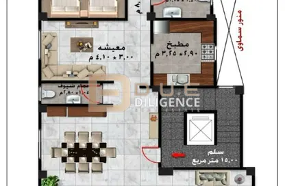 شقة - 3 غرف نوم - 3 حمامات للبيع في حى القرنفل - التجمع الخامس - مدينة القاهرة الجديدة - القاهرة