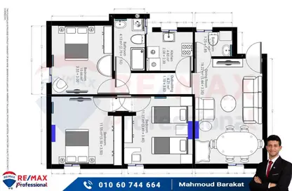 شقة - 3 غرف نوم - 2 حمامات للبيع في شارع محرم بك - محرم بك - حي وسط - الاسكندرية