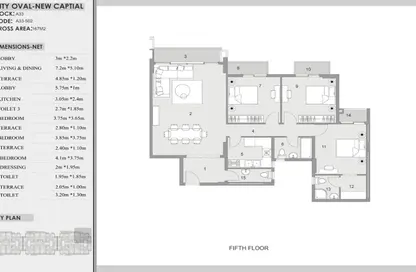 Apartment - 3 Bedrooms - 3 Bathrooms for sale in City Oval - New Capital Compounds - New Capital City - Cairo