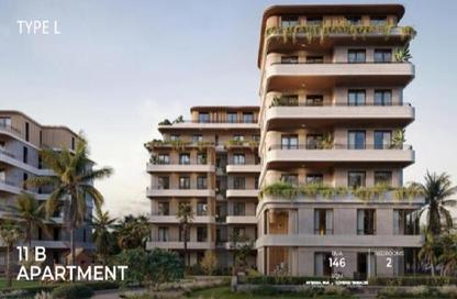 Apartment - 2 Bedrooms - 2 Bathrooms for sale in Crescent Walk - 5th Settlement Compounds - The 5th Settlement - New Cairo City - Cairo