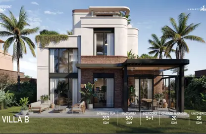 Villa - 4 Bedrooms - 5 Bathrooms for sale in Crescent Walk - 5th Settlement Compounds - The 5th Settlement - New Cairo City - Cairo