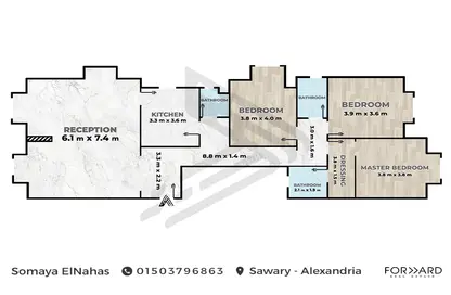 Apartment - 3 Bedrooms - 3 Bathrooms for sale in Sawary - Alexandria Compounds - Alexandria