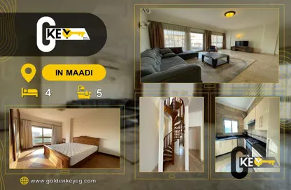 Roof - 4 Bedrooms - 5 Bathrooms for rent in Sarayat Al Maadi - Hay El Maadi - Cairo