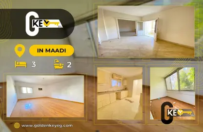 Apartment - 3 Bedrooms - 2 Bathrooms for rent in Degla Square - Degla - Hay El Maadi - Cairo