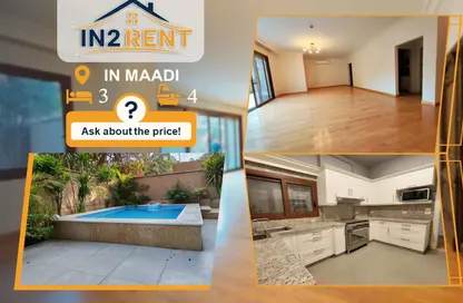 Apartment - 3 Bedrooms - 4 Bathrooms for rent in Sarayat Al Maadi - Hay El Maadi - Cairo