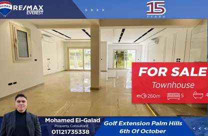 Townhouse - 5 Bedrooms - 4 Bathrooms for sale in Palm Hills Golf Extension - Al Wahat Road - 6 October City - Giza