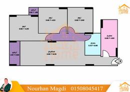 شقة - 3 غرف نوم - 1 حمام for للبيع in الصفوة - سموحة الجديدة - سموحة - حي شرق - الاسكندرية