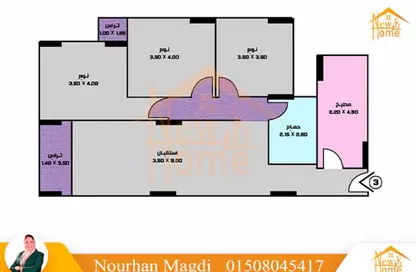 شقة - 3 غرف نوم - 1 حمام للبيع في شارع السلام - سموحة - حي شرق - الاسكندرية